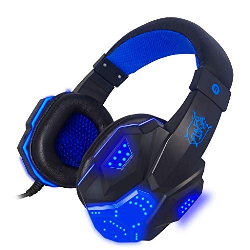 2 x 3,5 mm Gaming-Kopfhörer, Stereo, Over-Ear-Headset, schwerer Bass-Kopfhörer, Mikrofon Bild 5