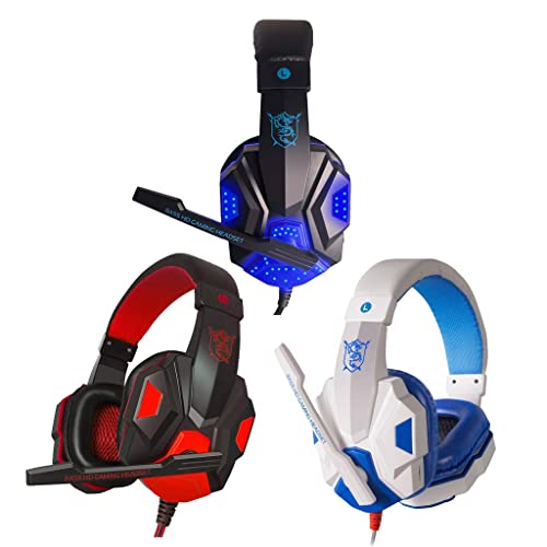2 x 3,5 mm Gaming-Kopfhörer, Stereo, Over-Ear-Headset, schwerer Bass-Kopfhörer, Mikrofon Bild 6