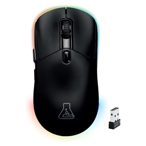The G-Lab – Kult Titanium – Kabellose Gaming-Maus Bluetooth / 2.4 GHz/Kabel – Triple-Modus, 100h Akkulaufzeit, RGB, 12.000 DPI – 100% personalisierbare für PC, PS4,PS5,Xbox – New Bild 1
