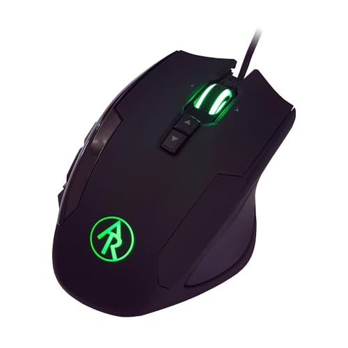 LC-POWER Gaming Maus 10800 DPI mit 12 programmierbaren Tasten – Allroyals AR-M1 | RGB | Gewicht anpassbar | 1000 Hz | USB | Schwarz Bild 3