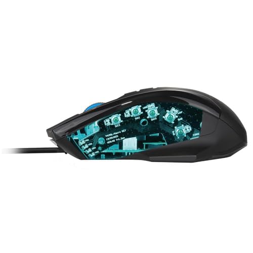 LC-POWER Gaming Maus 10800 DPI mit 12 programmierbaren Tasten – Allroyals AR-M1 | RGB | Gewicht anpassbar | 1000 Hz | USB | Schwarz Bild 4