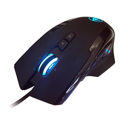 LC-POWER Gaming Maus 10800 DPI mit 12 programmierbaren Tasten – Allroyals AR-M1 | RGB | Gewicht anpassbar | 1000 Hz | USB | Schwarz Bild 5