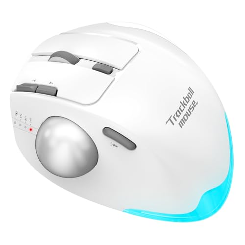 zelotes Kabellose Trackball Maus,Bluetooth,4800DPI,8 Tasten,Daumenbedienung,Wiederaufladbar, Ergonomische Design,Maus Kabellos Funkmaus für Laptop,PC,Tablets Bild 2