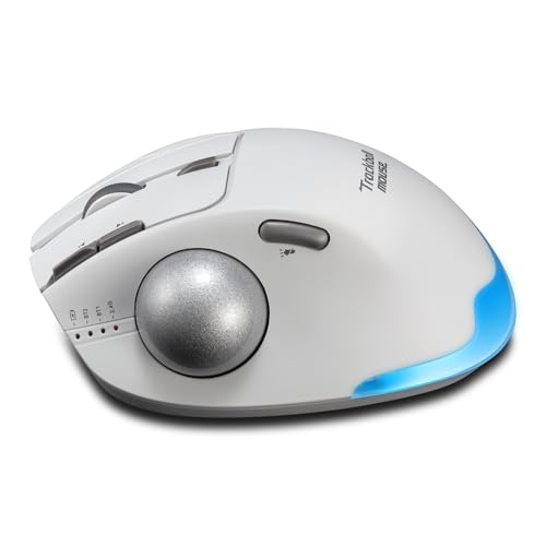 zelotes Kabellose Trackball Maus,Bluetooth,4800DPI,8 Tasten,Daumenbedienung,Wiederaufladbar, Ergonomische Design,Maus Kabellos Funkmaus für Laptop,PC,Tablets Bild 3