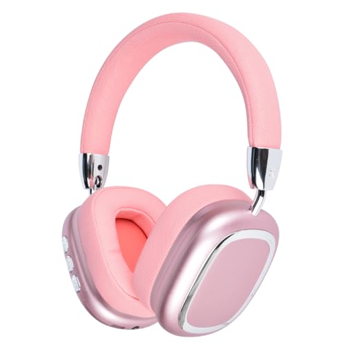 Micool Drahtloser Faltbarer Kopfhörer, Over-Ear Bluetooth Kopfhörer, Noise Cancelling Bluetooth Kopfhörer mit HiFi Stereo, Leichtes Gaming Headset mit Mikrofon, Einstellbarer On Ear Kopfhörer (pink) Bild 1
