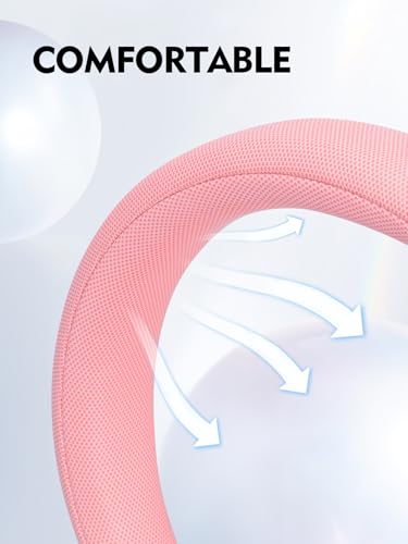 Micool Drahtloser Faltbarer Kopfhörer, Over-Ear Bluetooth Kopfhörer, Noise Cancelling Bluetooth Kopfhörer mit HiFi Stereo, Leichtes Gaming Headset mit Mikrofon, Einstellbarer On Ear Kopfhörer (pink) Bild 5