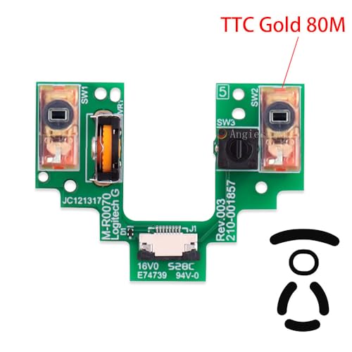 Switch Wheel Encoder Button Board Motherboard Microswitch Platte Maus Reparaturteile mit Mausfüßen Ersatz für Logitech G Pro Wireless GPW Wireless Gaming Maus (TTC Gold 80M) Bild 2