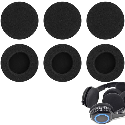 6 Stück Kopfhörer Ohrpolster,Schaumstoff Polster,Ohrpolster,Ohrpolster Kopfhörer,Kopfhörer Polster,Kopfhörerpolster,Ersatz Ohrpolster Schaum Ohrkissen, 50mm Black Ersatz Earpads Audio Kopfhorer Bild 1