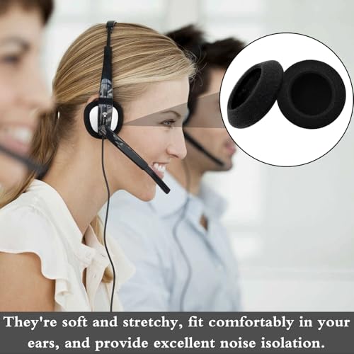 6 Stück Kopfhörer Ohrpolster,Schaumstoff Polster,Ohrpolster,Ohrpolster Kopfhörer,Kopfhörer Polster,Kopfhörerpolster,Ersatz Ohrpolster Schaum Ohrkissen, 50mm Black Ersatz Earpads Audio Kopfhorer Bild 5