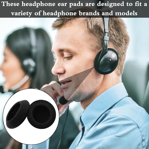 6 Stück Kopfhörer Ohrpolster,Schaumstoff Polster,Ohrpolster,Ohrpolster Kopfhörer,Kopfhörer Polster,Kopfhörerpolster,Ersatz Ohrpolster Schaum Ohrkissen, 50mm Black Ersatz Earpads Audio Kopfhorer Bild 7