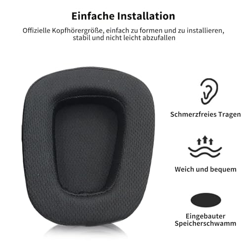 2er-Pack Ohrpolster, Kühlgel-Ersatz-Pads für G533 G35 G930 G933 G933S G935 G633 G633S G635 G533 G430 G431 G432 G433 Gaming Headset, Ohrpolster für G332 G230 G231 G233 Bild 6