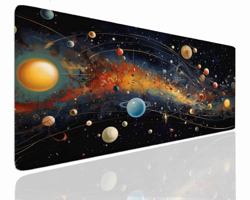 Mauspad Gaming Groß 900x500x4mm Fantasy XXL Mousepad Groß Wassxerdicht Tischunterlage Speed Gaming Maus Tastatur Matte PC Laptop rutschfeste Gummibasis Mouse Mat für Office Home Gamer J-330 Bild 1