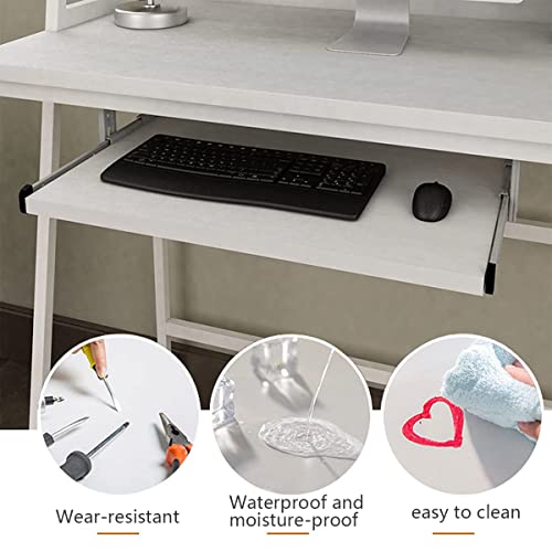Tastaturregal aus Holz mit 5 Farboptionen für Zuhause, Büro, Arbeitszimmer, Tisch, ausziehbarer Schreibtisch für Tastatur und Maus, perfekt für PC-Gaming Bild 5
