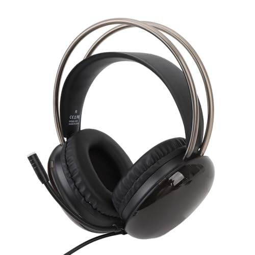 Gaming-Headset, RGB-Beleuchtung, kabelgebunden, Verstellbarer Kopfbügel, Over-Ear-Kopfhörer mit Mikrofon für PC, PS4, Laptop, Schwarz Bild 1