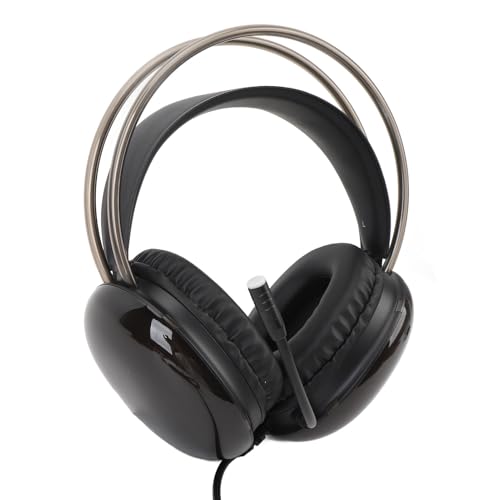 Gaming-Headset, RGB-Beleuchtung, kabelgebunden, Verstellbarer Kopfbügel, Over-Ear-Kopfhörer mit Mikrofon für PC, PS4, Laptop, Schwarz Bild 3