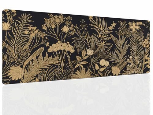 Mauspad Gold Gaming Mousepad XXL Mauspad Gaming 1400x700, Mousepads Wasserdicht Mauspads Anti-Rutsch, Schreibtischunterlage Mousepad Groß Mouse Maus Pad Mat, Gaming Desk Pad, Büro Deskmat 503 Bild 1