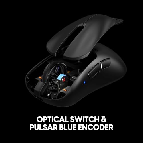 Pulsar Gaming Gears Xlite v4 Kabellose Gaming-Maus, Ultraleicht, 54 g, ergonomisch, optischer Schalter, 32000 DPI, 750 IPS, XS-1-Sensor, 8K-kompatibel (Mini, Schwarz) Bild 7