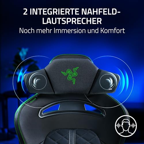 Razer Clio - THX Spatial Audio-fähiges kabelloses Lautsprecherkopfkissen (gepolsterte Auflage, 43mm Full Range Treiber, HyperSpeed Wireless und Bluetooth, 14 Std Akkulaufzeit) Schwarz Bild 3