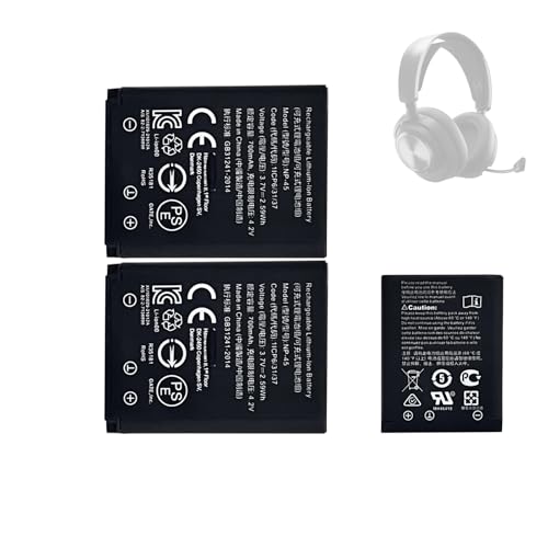 2PCS HIGHAKKU Ersatzakku Batterie NP-45 kompatibel mit Steel-Series Arctis Nova Pro 61527 Wireless Multi-System Gaming Headset Pack of 2 Bild 1