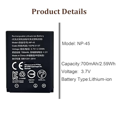 2PCS HIGHAKKU Ersatzakku Batterie NP-45 kompatibel mit Steel-Series Arctis Nova Pro 61527 Wireless Multi-System Gaming Headset Pack of 2 Bild 4