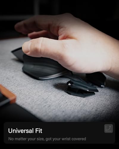 YaGee Handballenauflage Maus für Gaming, Ergonomische Wrist Rest, Handgelenkstütze für Rechtshänder, An die Maus anbringbar – PC Gamer Accessoire, Anti-Ermüdung, Leichtes Gleiten, Mini, Schwarz Bild 2
