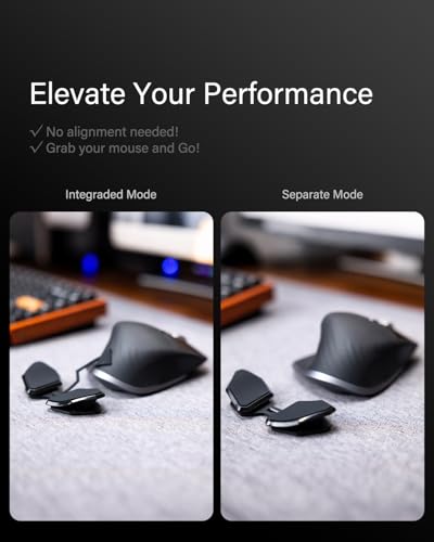 YaGee Handballenauflage Maus für Gaming, Ergonomische Wrist Rest, Handgelenkstütze für Rechtshänder, An die Maus anbringbar – PC Gamer Accessoire, Anti-Ermüdung, Leichtes Gleiten, Mini, Schwarz Bild 4
