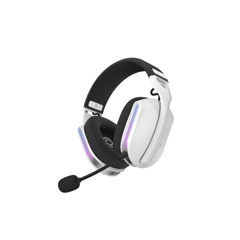 Oniverse Polaris Gaming-Headset, kabellos, kompatibel mit PS5, PS4, Switch, PC, Mobile, leicht, LED, niedrige Latenz 2,4 GHz oder Bluetooth, Akku 33 Stunden, virtueller Sound, 7.1 Sound, Bild 4
