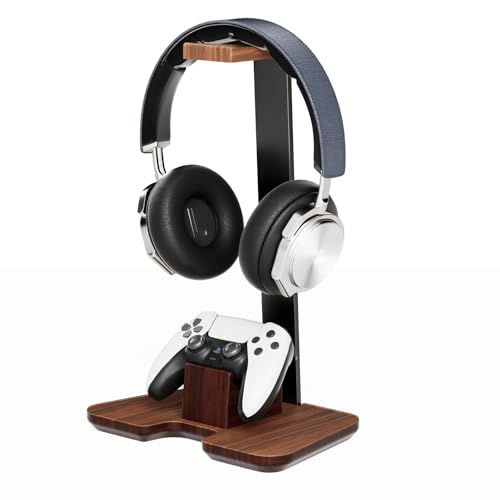 Controller Ständer Holz Kopfhörer Ständer für Schreibtisch Gaming Schreibtisch Zubehör Controller Halter für Gaming Equipment Headset Halter Bild 1