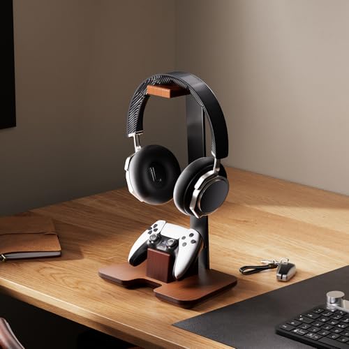 Controller Ständer Holz Kopfhörer Ständer für Schreibtisch Gaming Schreibtisch Zubehör Controller Halter für Gaming Equipment Headset Halter Bild 7