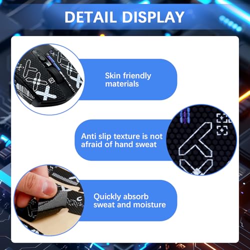 Mouse Grip Tape kompatibel mit G Pro Wireless X Superlight Gaming Mouse, Verbessert die Griffigkeit und Kontrolle für ultimative Präzision und Komfort beim Gaming Bild 3