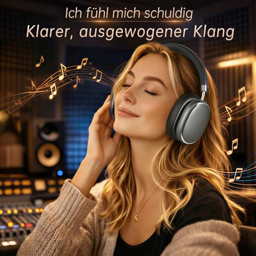 NC95 Kopfhörer Kabellos Bluetooth 6.0,Hybrid Noise Cancelling Kopfhörer mit Drehknopf,120+ Stunden Spielzeit,EQ Personalisierung per App,Geeignet für Reisen und Training Bild 4