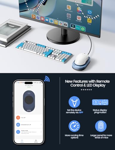 Vaydeer M4 Ultra Mausbeweger mit App-Steuerung – Leiser Mouse Jiggler mit Timer & LED-Display – Plug & Play, Treiberfrei, für Homeoffice, Remote Work, Gaming & Präsentationen Bild 3
