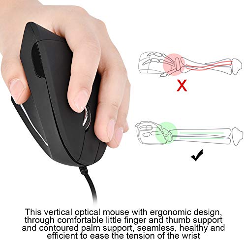 Linkshänder-Gaming-Maus, Ergonomische Maus, Kabelgebundene Vertikale Maus, Ergonomische Gaming-Maus, USB-Kabel, Linke Hand, Vertikale Gaming-Maus, Handgelenk-gesunde Maus Bild 2