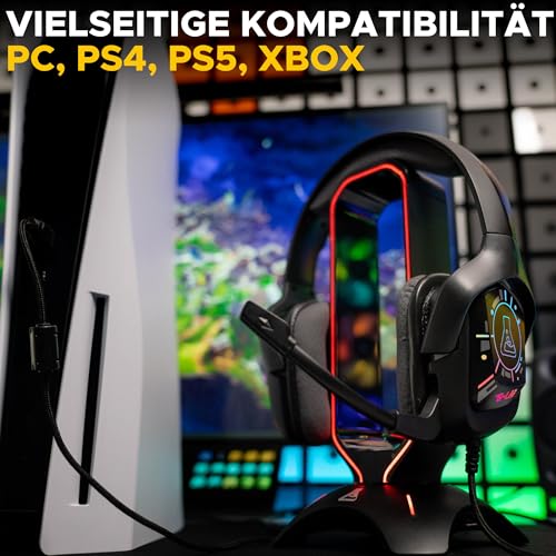 THE G-LAB - Korp Cobalt 7.1 EX - Gaming Headset mit 7.1 Surround Sound - Gaming Headset USB mit RGB-Beleuchtung, Flexiblem Mikrofon, Leicht und Komfortabel - PS5, PS4, PC, Xbox - Neu Bild 6