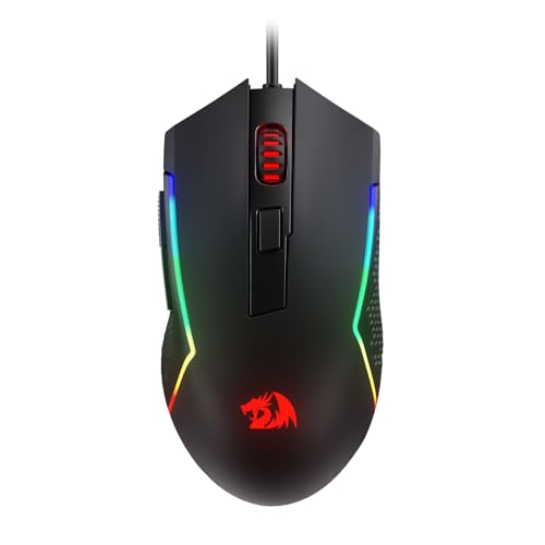 Redragon M616 RGB-Gaming-Maus, kabelgebundene optische Maus mit 10000 DPI, 6 programmierbaren Tasten und 8 Hintergrundbeleuchtungsmodi, Software unterstützt DIY-Tastenkombinationen Bild 1