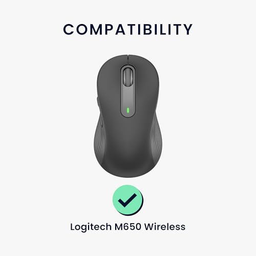 kwmobile Mouse Feet Sticker kompatibel mit Logitech M650 Wireless Ersatz Glider - Mausfüße passgenau - Maus Glides in Schwarz Bild 2
