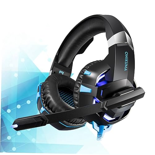 SUNCN Gaming-Kopfhörer mit Kabel, Größe M, Blau Bild 3