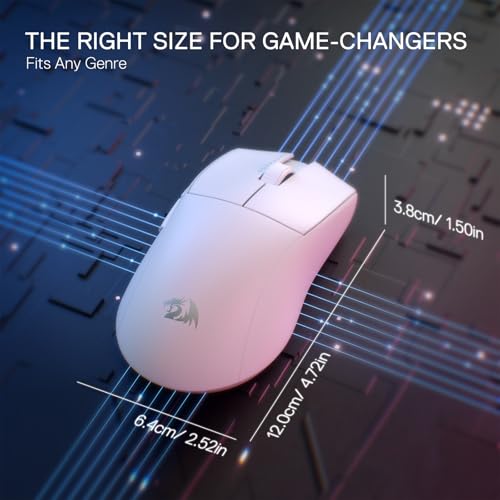 Redragon M916S 3-Modus-Gaming-Maus, 49G ultraleichte 26K DPI-Gamer-Maus mit natürlichem Griff, vollständig programmierbare Tasten, Software unterstützt DIY-Tastenkombinationen und DPI Bild 5