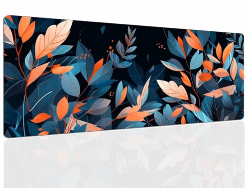 Mauspad Leaves Gaming Mousepad XXL Mauspad Gaming 900x600, Mousepads Wasserdicht Mauspads Anti-Rutsch, Schreibtischunterlage Mousepad Groß Mouse Maus Pad Mat, Gaming Desk Pad, Büro Deskmat 638 Bild 1