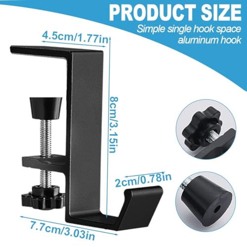 NJCXOLA Kopfhörer Ständer, Headset Halterung Kopfhörerhalter Headphone Stand Schreibtisch Kopfhöreraufhänger Kopfhörer Halterung Clip Gaming Headset Halterung Tisch für Schlüssel Taschen(Einlagiger) Bild 2