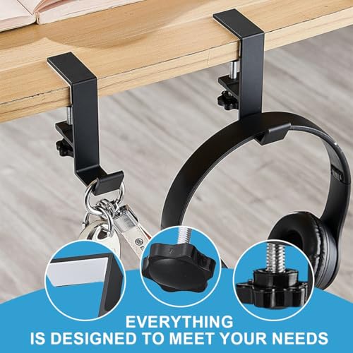 NJCXOLA Kopfhörer Ständer, Headset Halterung Kopfhörerhalter Headphone Stand Schreibtisch Kopfhöreraufhänger Kopfhörer Halterung Clip Gaming Headset Halterung Tisch für Schlüssel Taschen(Einlagiger) Bild 4