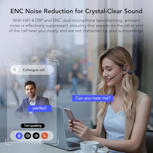 NEARITY MemPod Pro 2S, Open-Ear-Bluetooth-Kopfhörer mit Mikrofon, ChatGPT-Transkription & Zusammenfassung, Dongle, App-Steuerung, 97 Sprachen, für Vorträge, Meetings, Anrufe Bild 7