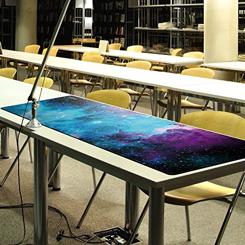 Mydours 1100 x 500 mm Gaming Mauspad XXL, Mauspad mit Rutschfester Gummiboden und Glatter Webstoff, Verbessert Präzision und Geschwindigkeit, Mousepad für Maus und Tastatur (Universum) Bild 6
