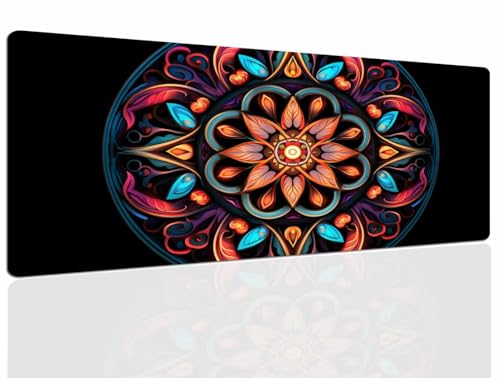 Mauspad Mandala Gaming Mousepad XXL Mauspad Gaming 1400x800, Mousepads Wasserdicht Mauspads Anti-Rutsch, Schreibtischunterlage Mousepad Groß Mouse Maus Pad Mat, Gaming Desk Pad, Büro Deskmat 698 Bild 1