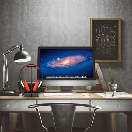 WeddHuis Universal Kopfhörer Halter für Over Ear Kopfhörer, Gaming Headset und Kopfhörerdisplay, aus Aluminium + TPU + ABS (Schwarz) Bild 5