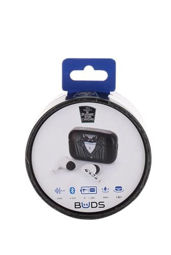 Buds The Nightmare Before Christmas Jack Skellington Kabellose Bluetooth Ohrhörer - In Ear Kopfhörer mit Mikrofon, über 28 Stunden Wiedergabezeit, Aktive Geräuschunterdrückung, IPX4-Zertifizierung Bild 6