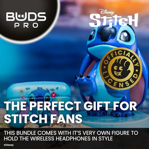 Buds Pro Stitch Kabellose Bluetooth Ohrhörer und Handyhalterung - In Ear Kopfhörer mit Mikrofon, über 28 Stunden Wiedergabezeit, Aktive Geräuschunterdrückung, IPX4-Zertifizierung, kabellosem Ladecase Bild 3