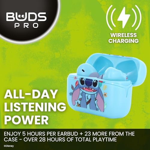 Buds Pro Stitch Kabellose Bluetooth Ohrhörer und Handyhalterung - In Ear Kopfhörer mit Mikrofon, über 28 Stunden Wiedergabezeit, Aktive Geräuschunterdrückung, IPX4-Zertifizierung, kabellosem Ladecase Bild 4