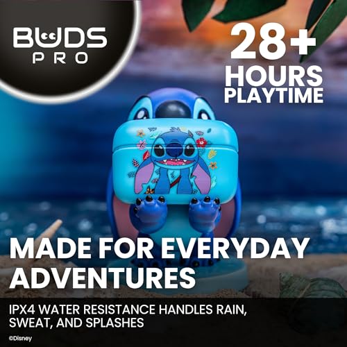 Buds Pro Stitch Kabellose Bluetooth Ohrhörer und Handyhalterung - In Ear Kopfhörer mit Mikrofon, über 28 Stunden Wiedergabezeit, Aktive Geräuschunterdrückung, IPX4-Zertifizierung, kabellosem Ladecase Bild 7