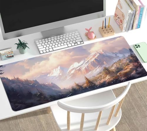 Mauspad Gaming Groß 1200x600x4mm Outside XXL Mousepad Groß Wassxerdicht Tischunterlage Speed Gaming Maus Tastatur Matte PC Laptop rutschfeste Gummibasis Mouse Mat für Office Home Gamer J-732 Bild 2